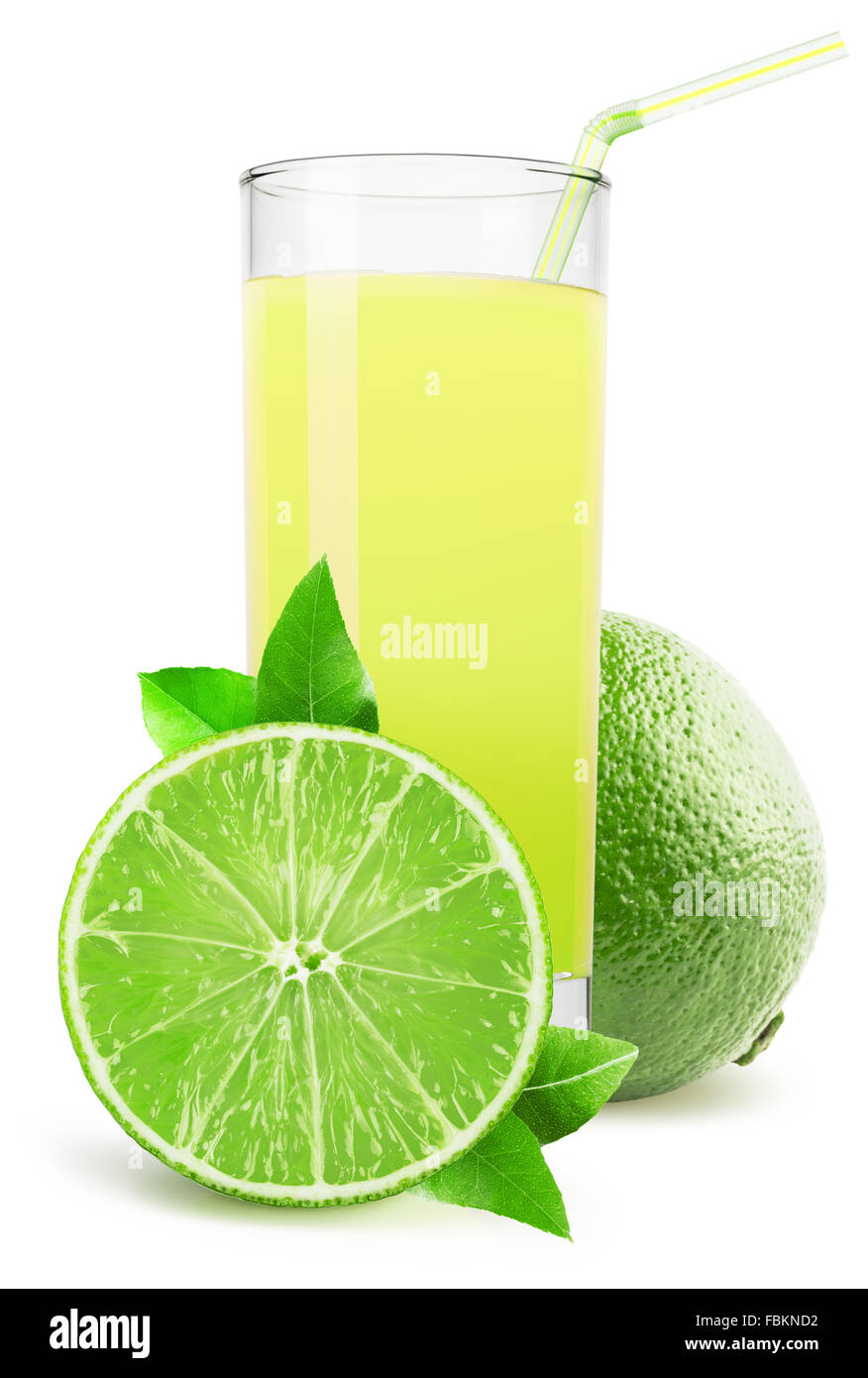 glass of lime juice isolated on white background Stock Photo Alamy