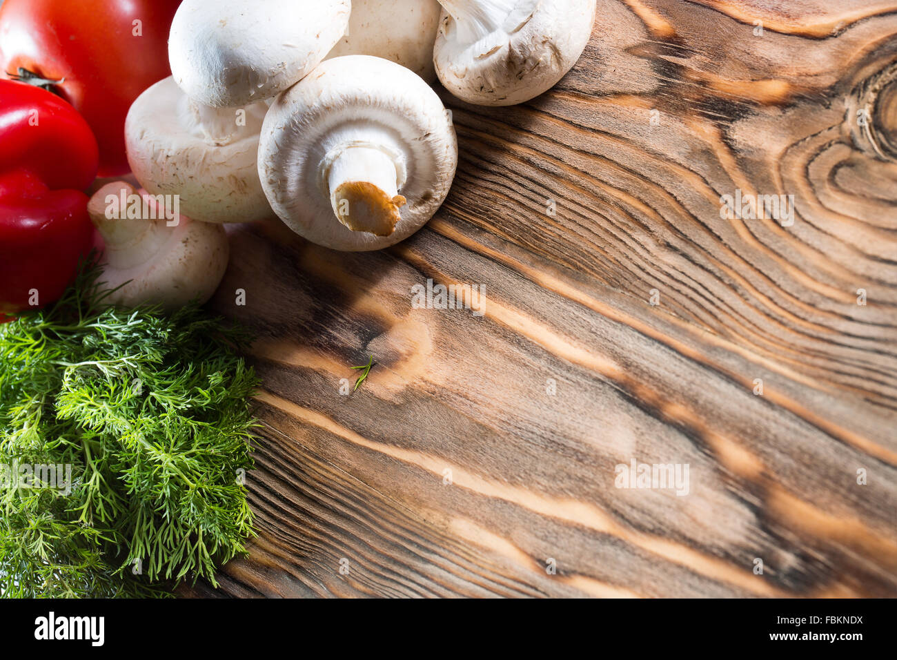vegetables on the wooden background. Stock Photo