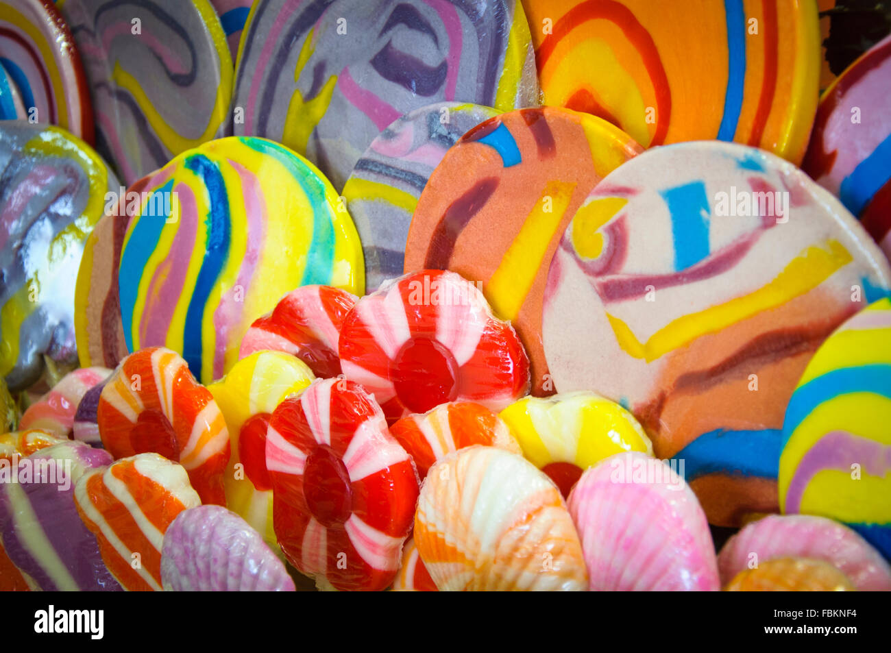 Assorted candy lollipops Stock Photo Alamy