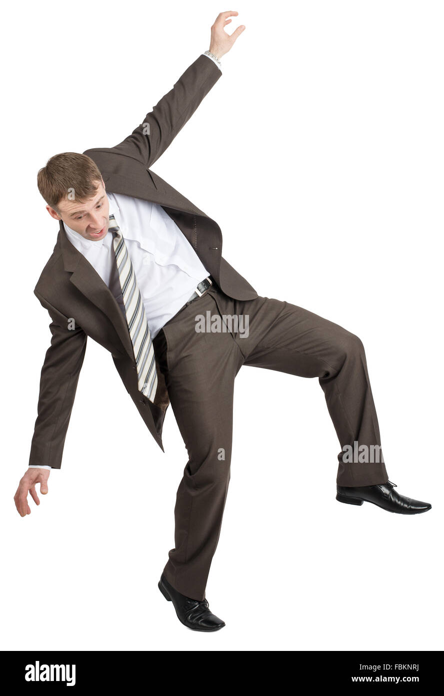 Businessman posing with arms raised Stock Photo - Alamy
