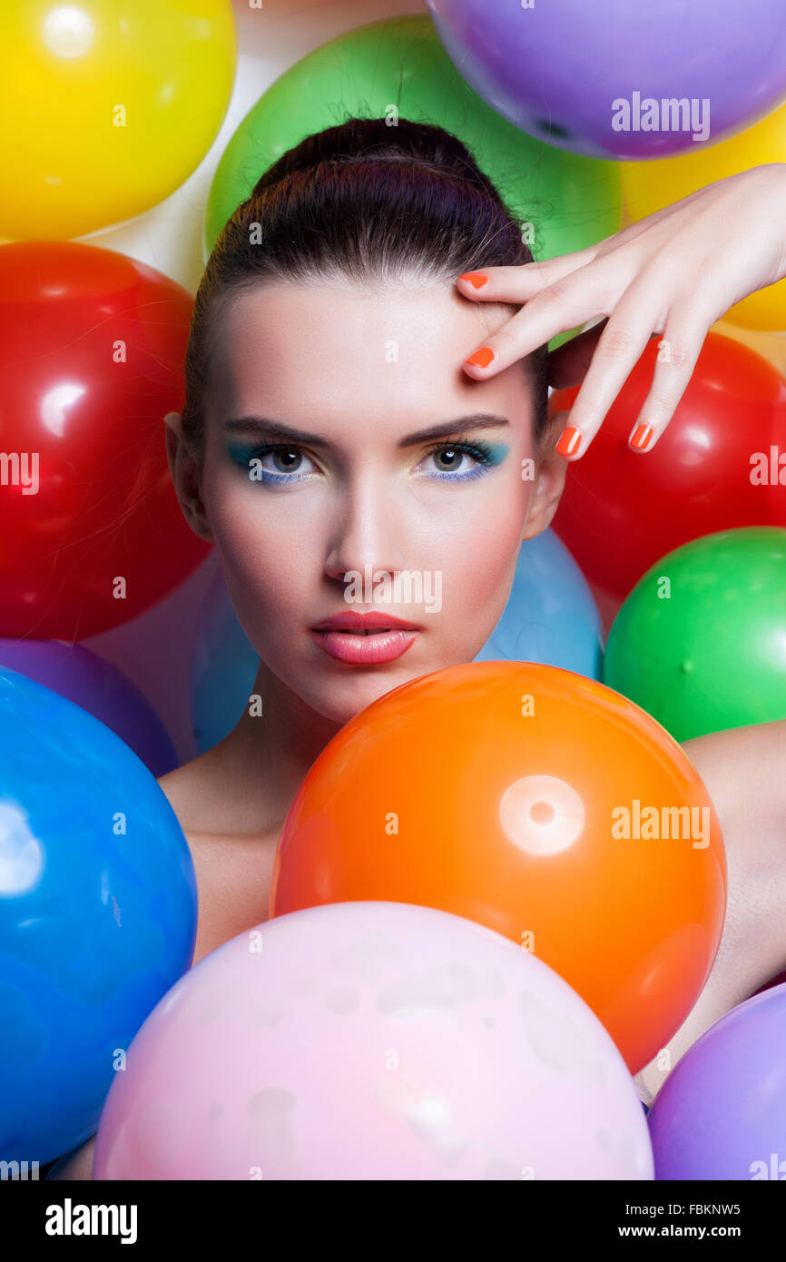 Woman nail polish face hires stock photography and images Alamy