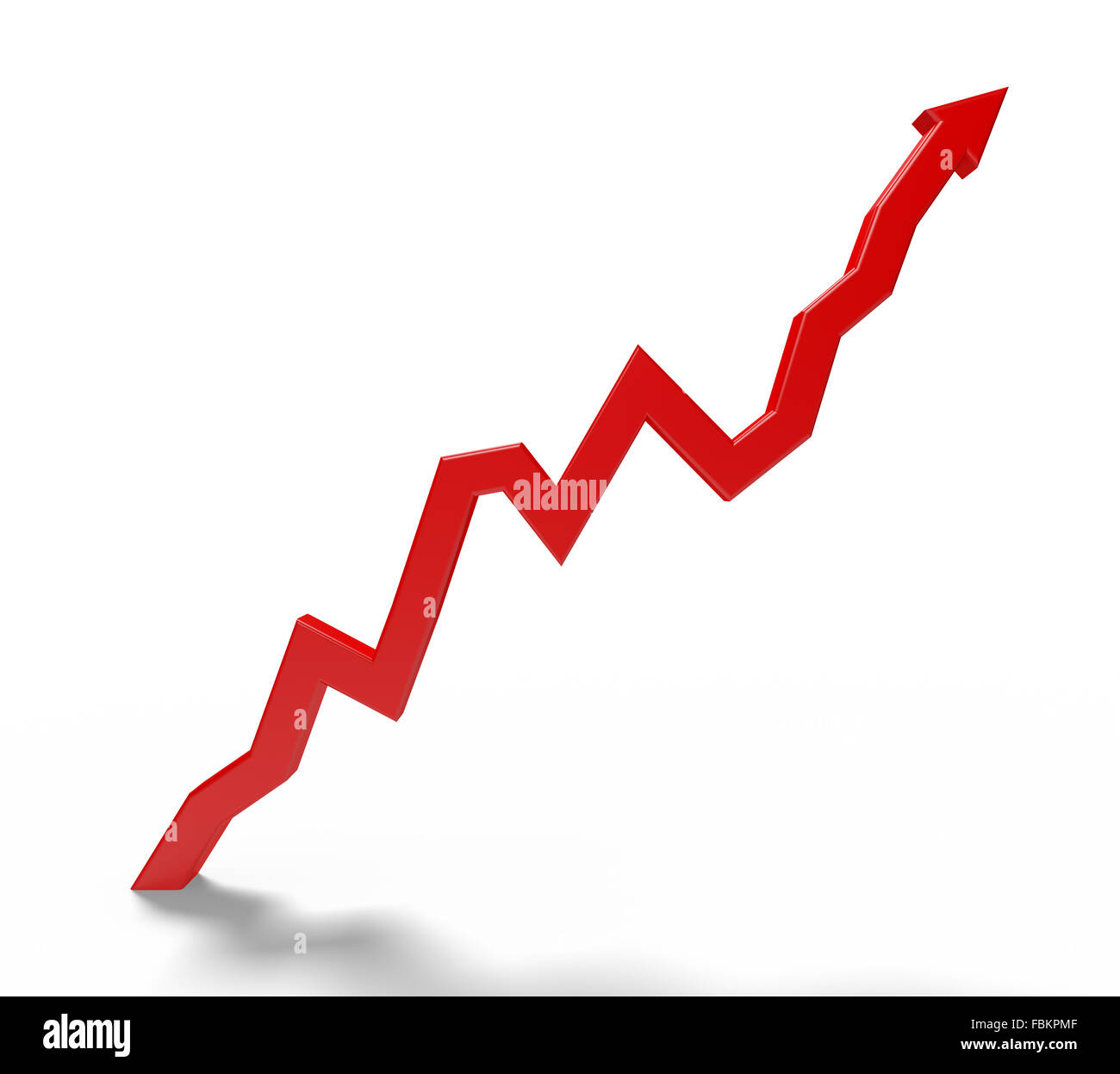 Red arrow pointing up Stock Photo Alamy