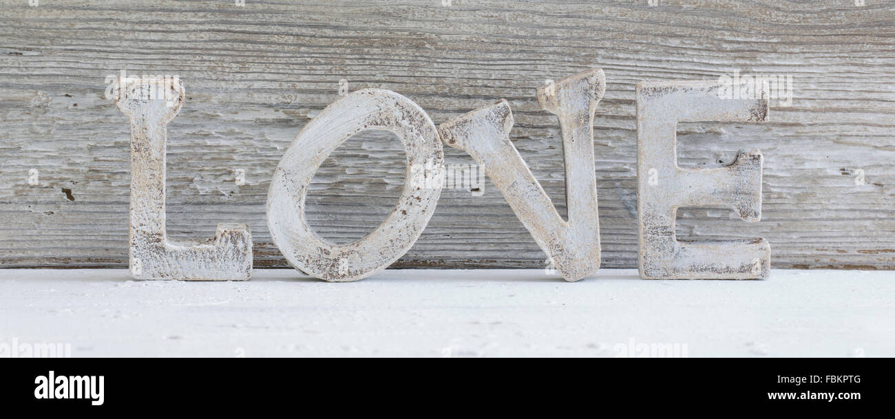 Wooden letters 'Love' Stock Photo