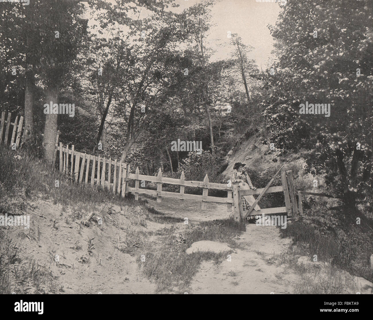 In the Berkshire Hills, Massachusetts. Berkshires, antique print 1895 Stock Photo