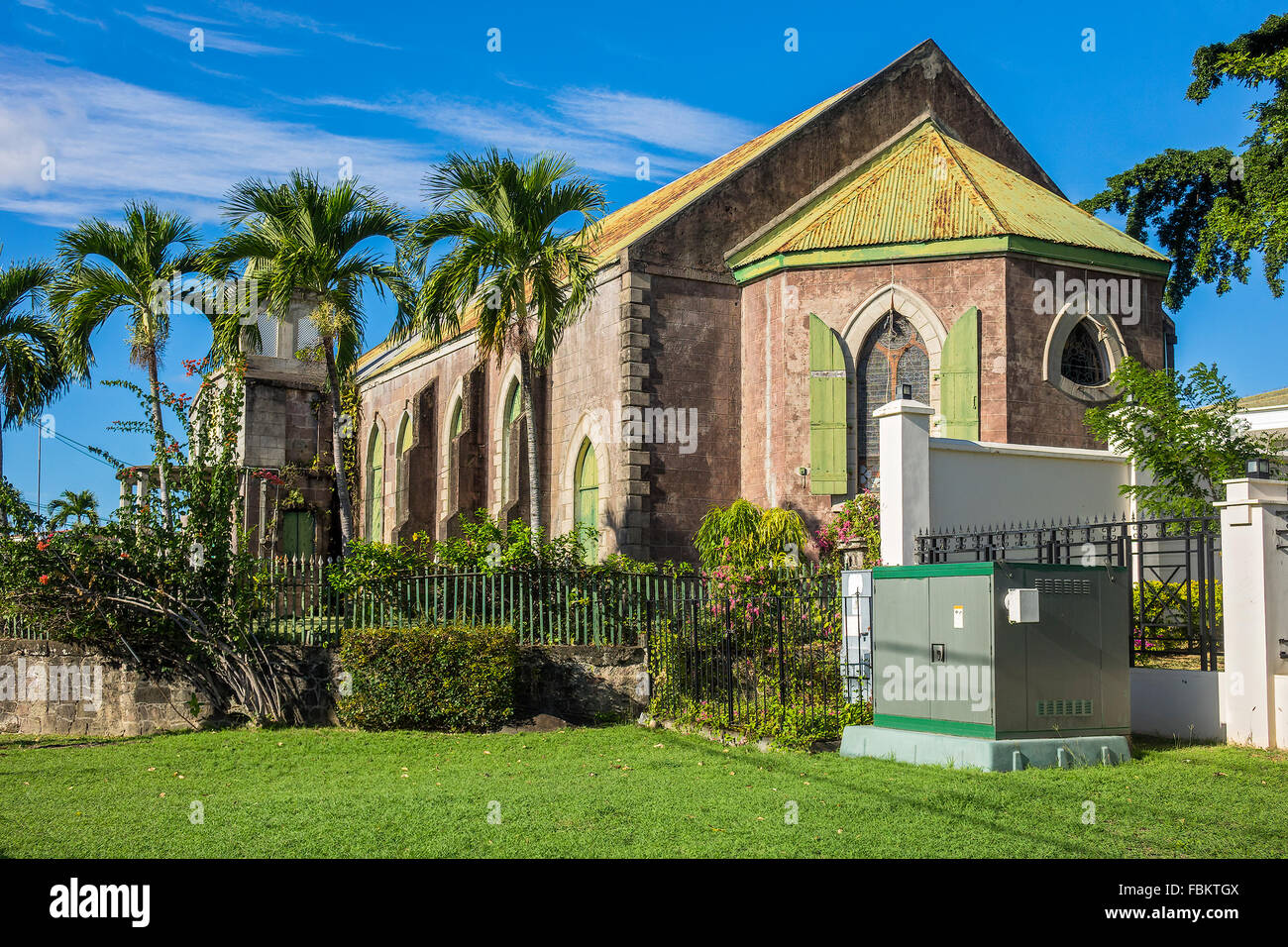 St. Anglican Church Roseau Dominica West Indies Stock Photo