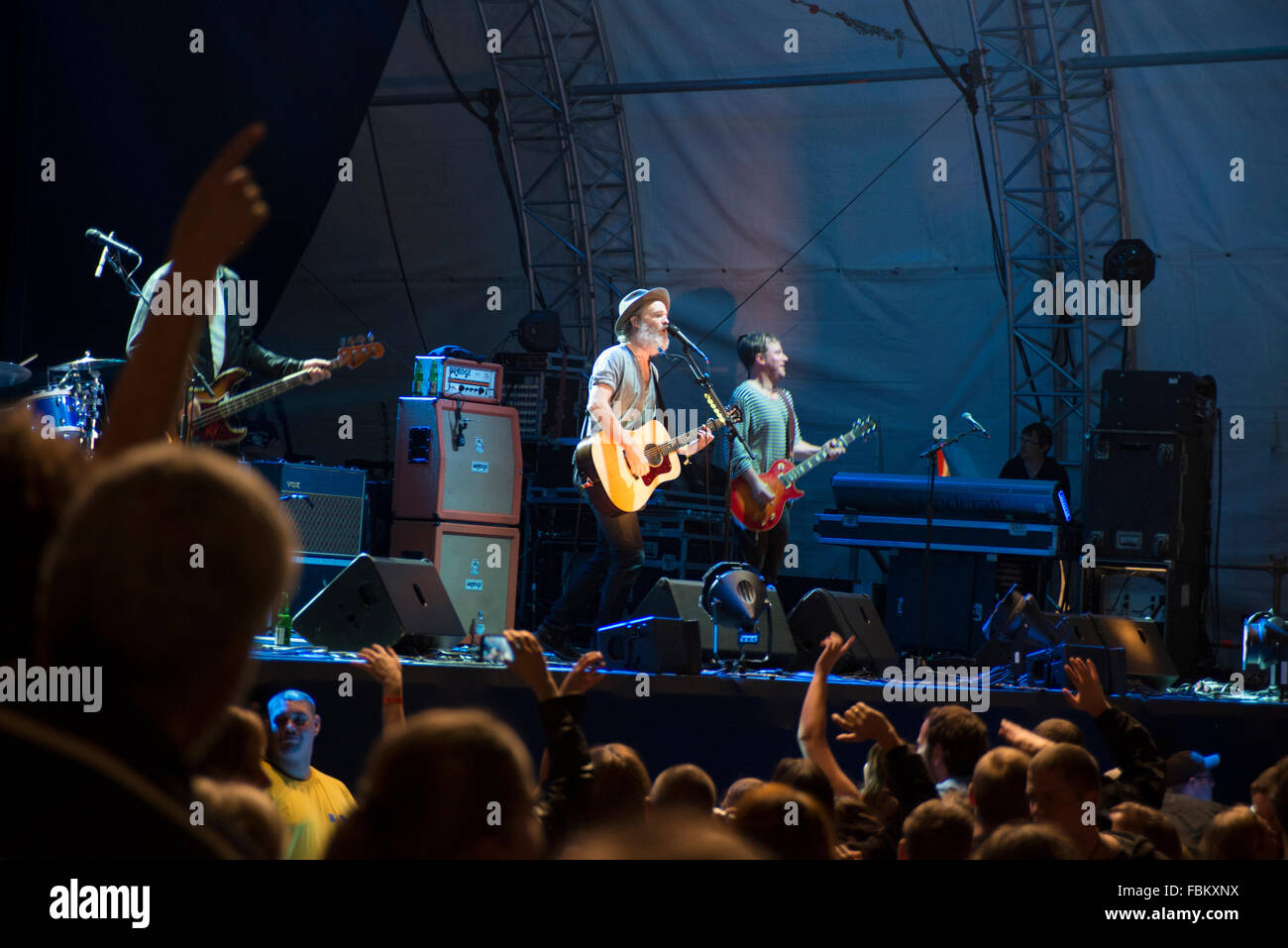 British band Travis perform at Stadtfest Ludwigshafen, 2014 Stock Photo