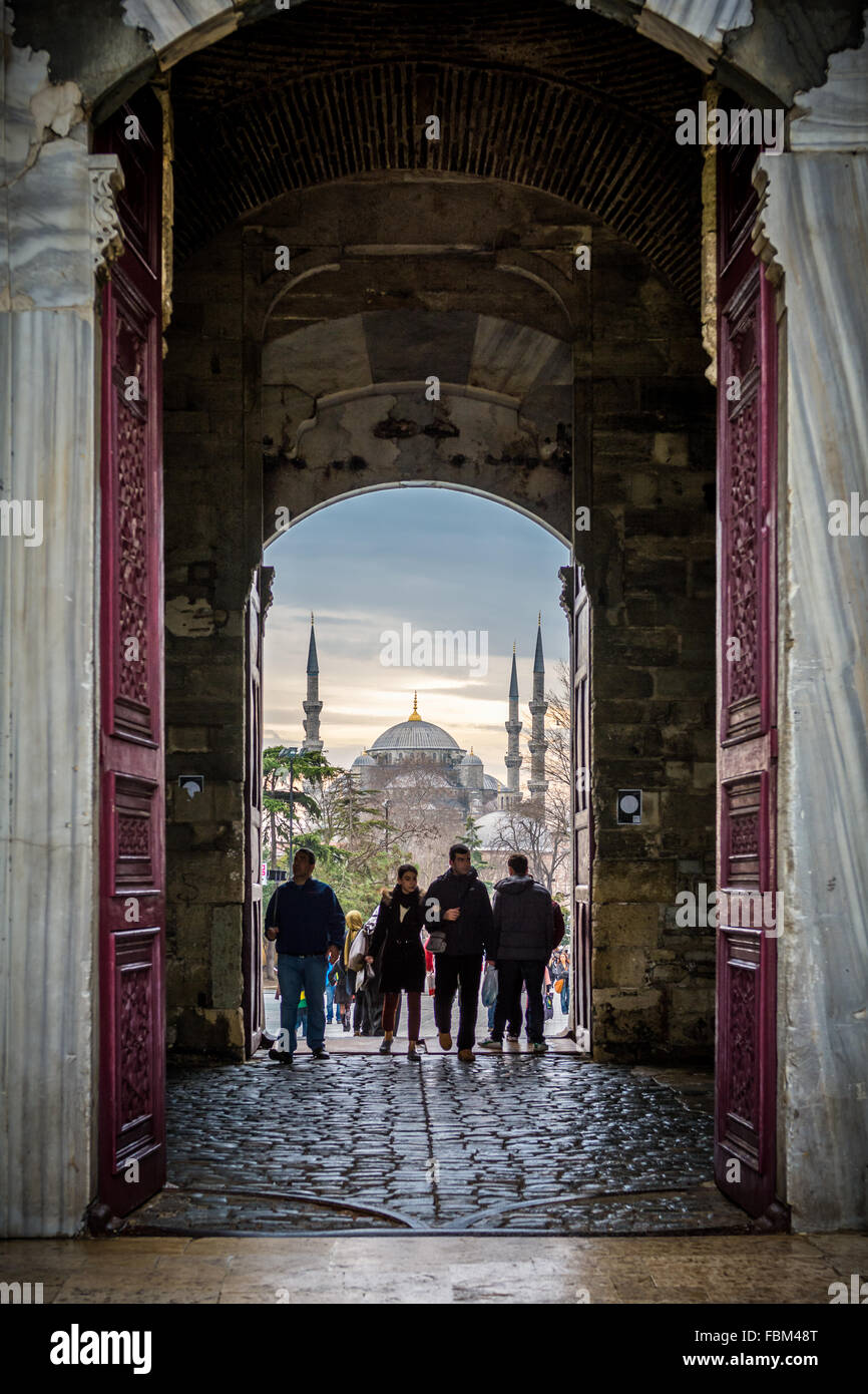 Sultanahmet and Topkapi palace entrance in Istanbul Stock Photo