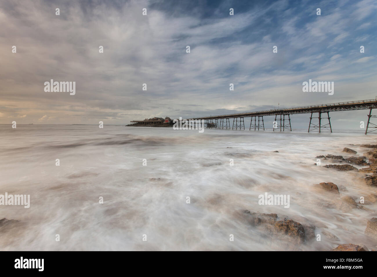 A view of Birnbeck Pier, Weston Super Mare, Somerset, UK. Stock Photo