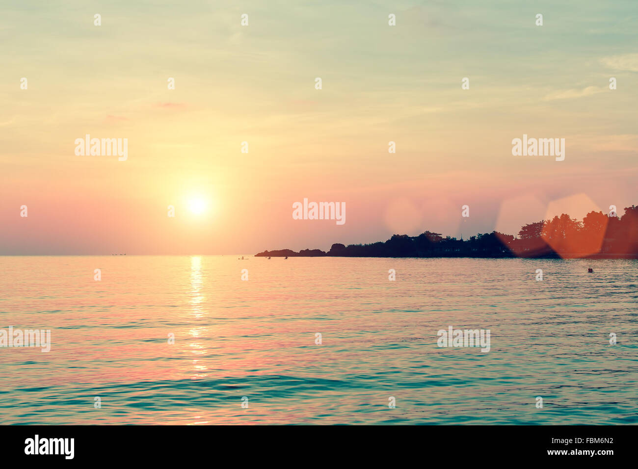 Beautiful sunset in Laguna seaside. Stock Photo