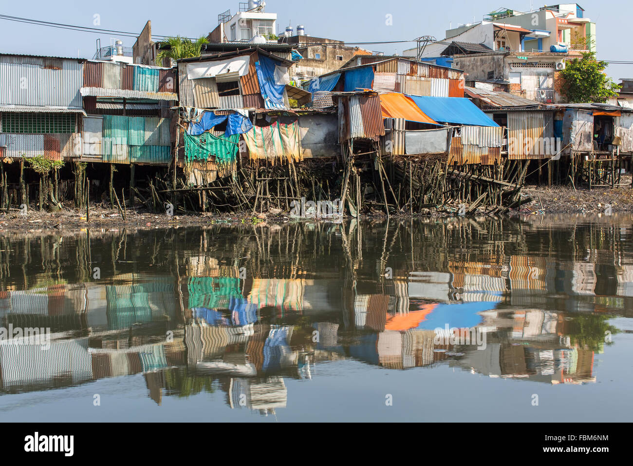 Slums in Ho Chi Minh city. Vietnam. Stock Photo