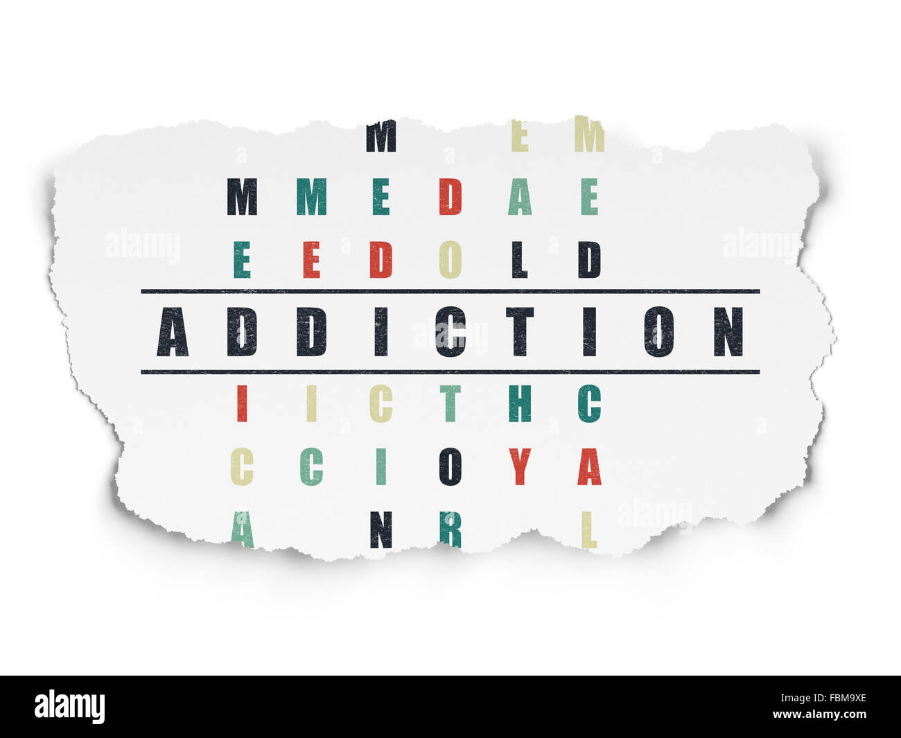 Health concept: Addiction in Crossword Puzzle Stock Photo - Alamy