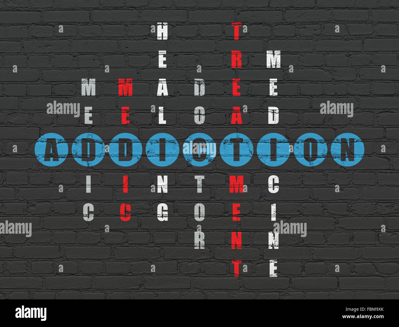 Health concept: Addiction in Crossword Puzzle Stock Photo - Alamy