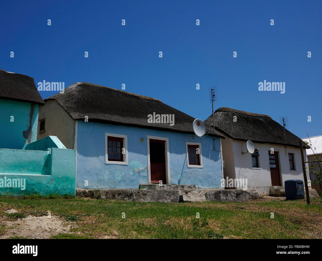 Colourful houses in the picturesque village of Elim in the Western Cape