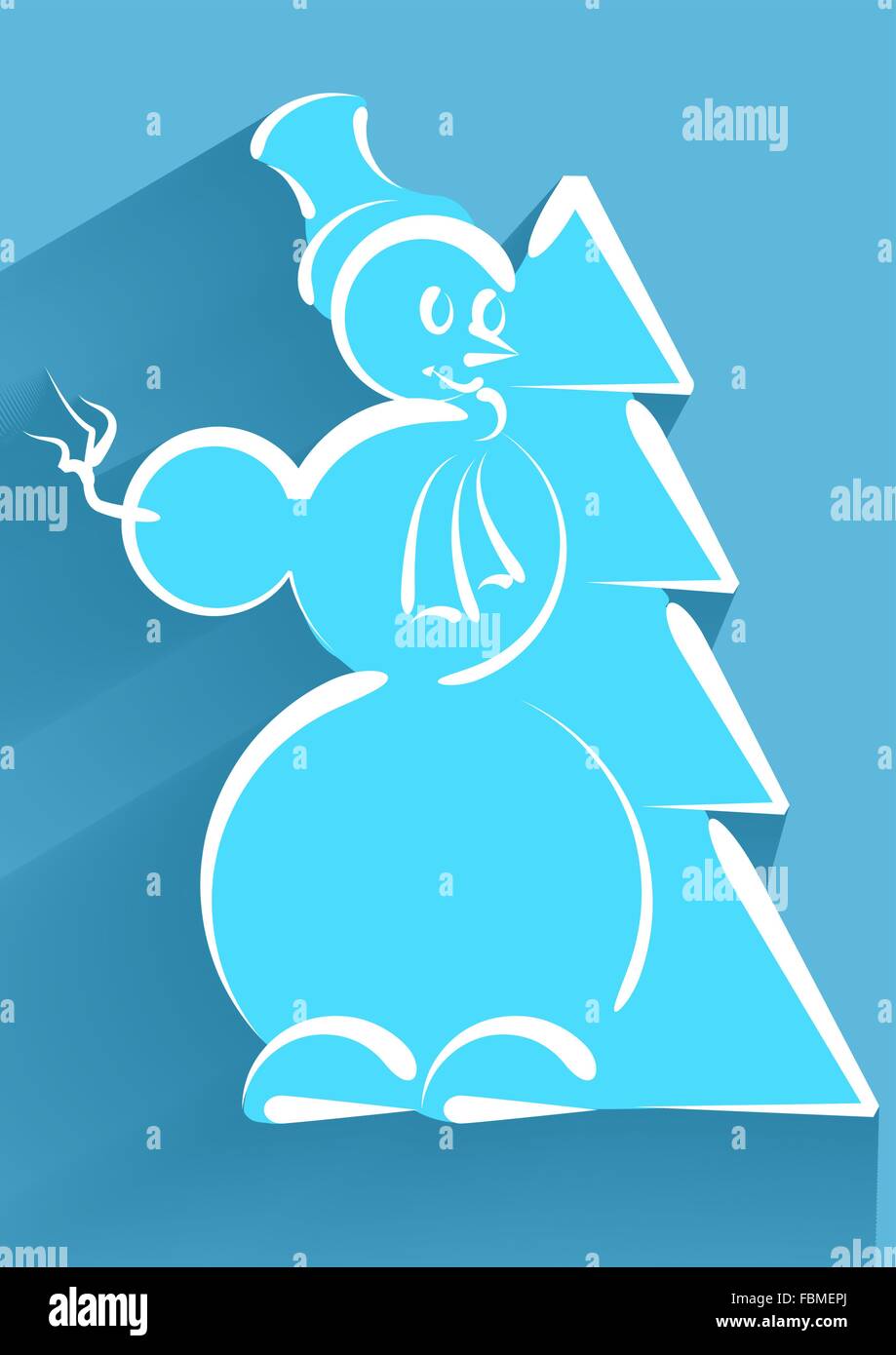 icon of snowman isolated on a white background Stock Vector Image & Art ...