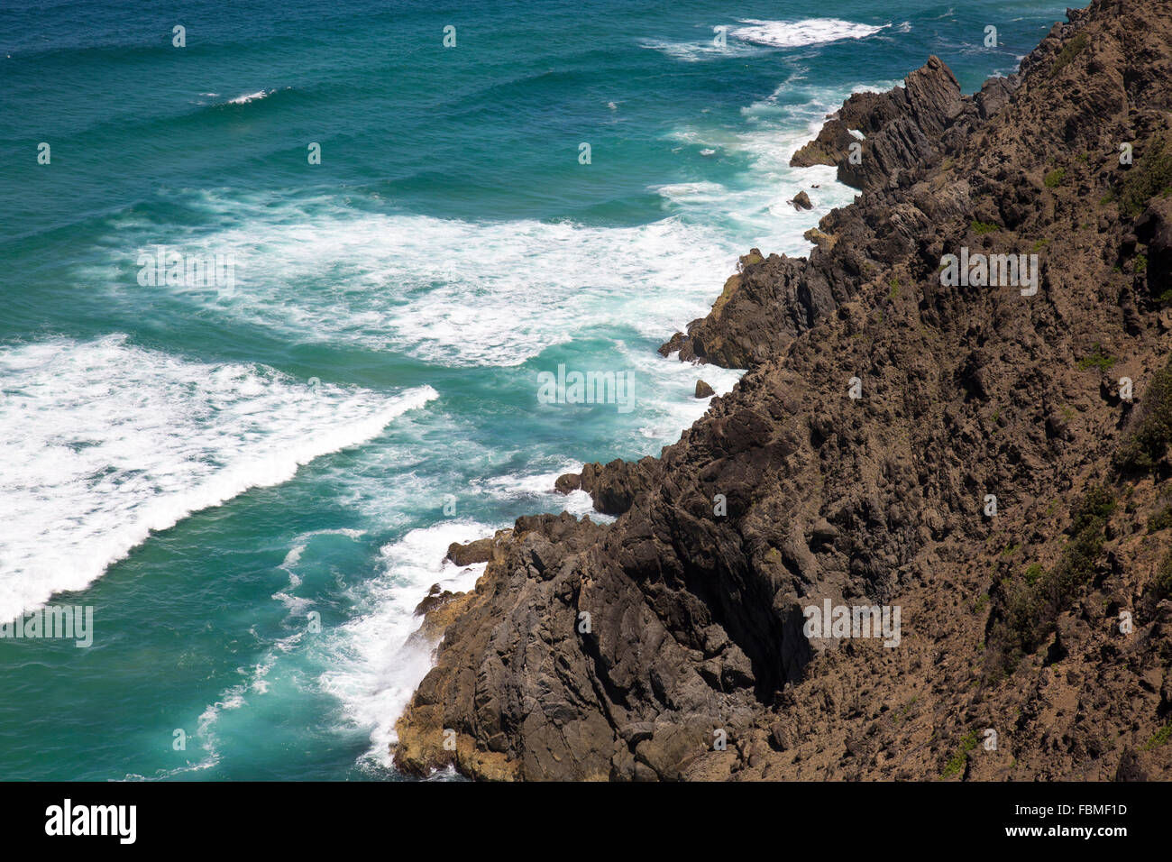 coastline at Byron Bay lighthouse in Byron bay, most easterly point of australian mainland, new