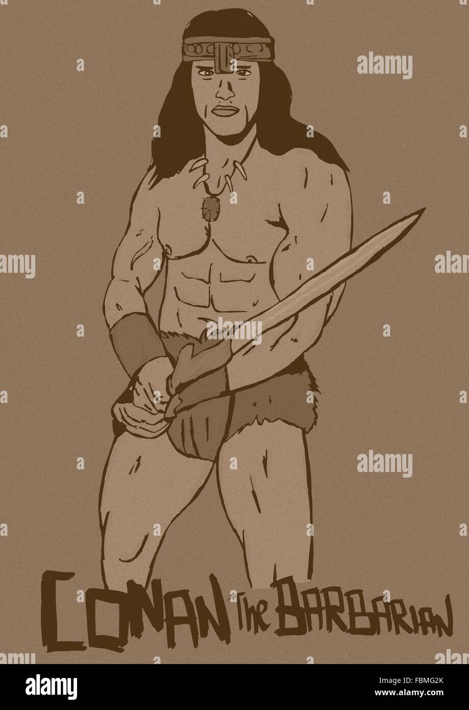 Conan the barbarian vintage Stock Photo