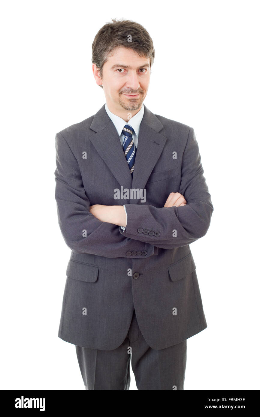 young business man portrait isolated on white Stock Photo - Alamy