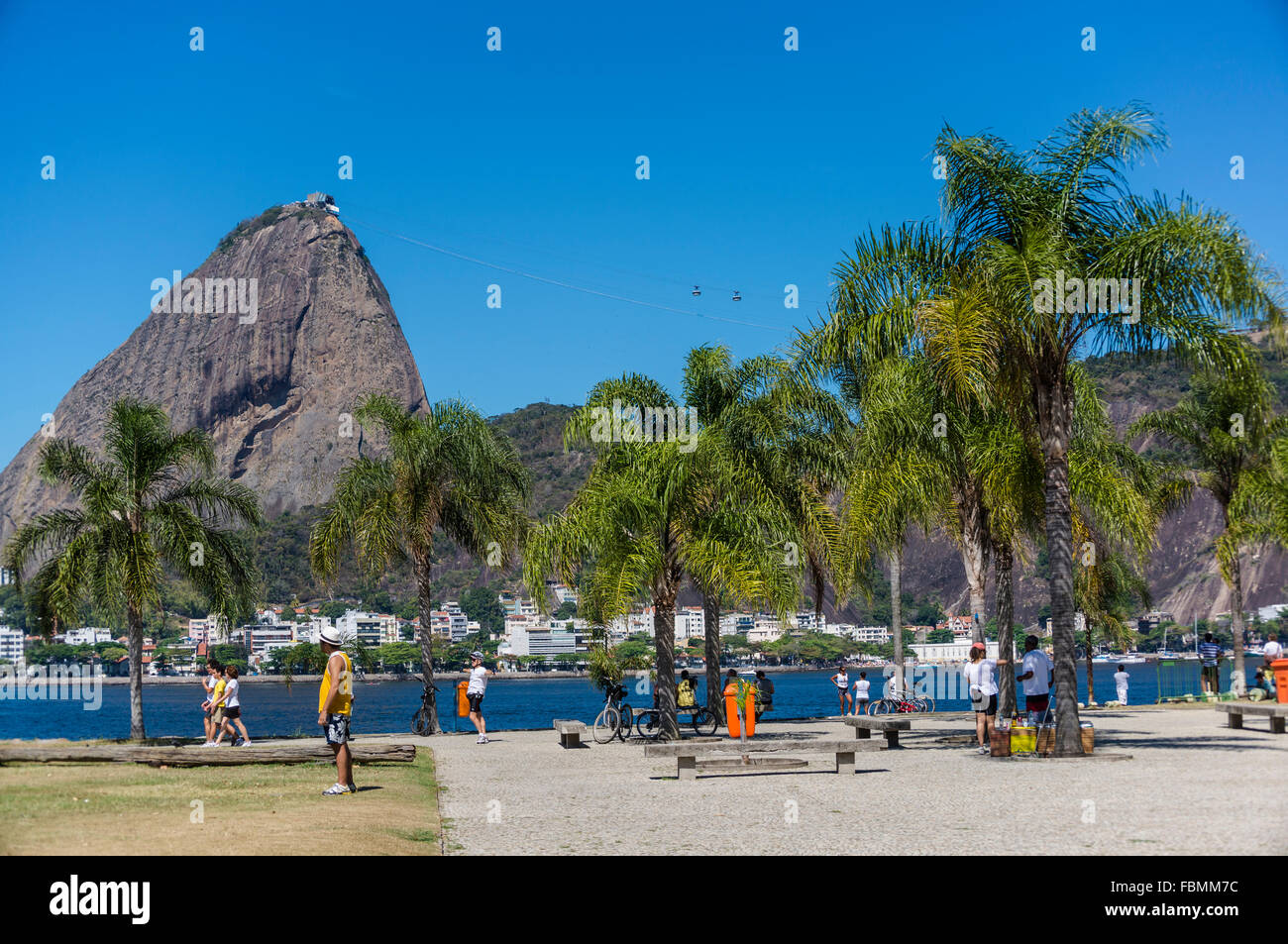 Flamengo Beach And Sugar Loaf Rio De Janeiro Brazil Stock Photo