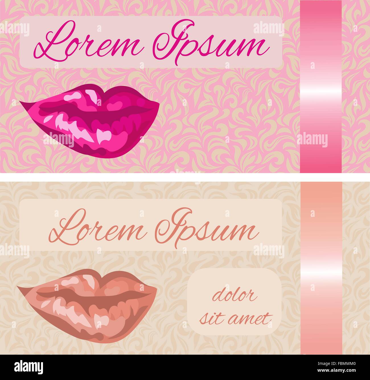 Business card with lips Stock Vector Image & Art Alamy