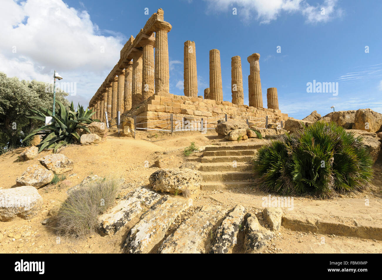 The Temple of Juno, Valley of Temples, Agrigento, Sicily, Italy. Stock Photo