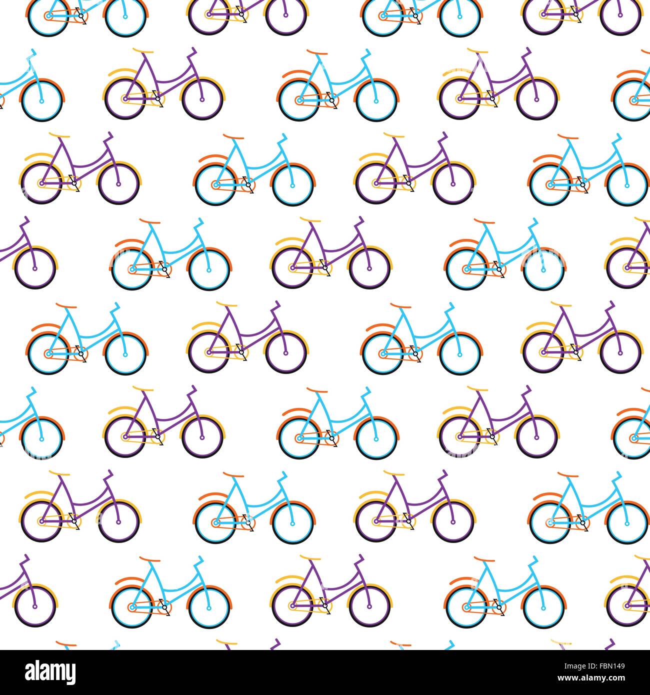 Pattern Print Bicycle Floor Mat