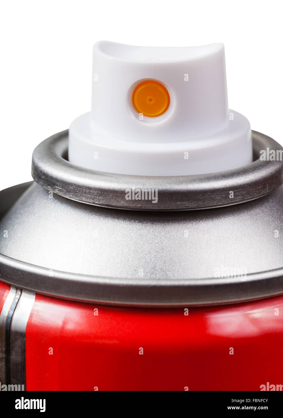nozzle of aerosol can close up isolated on white background Stock Photo ...