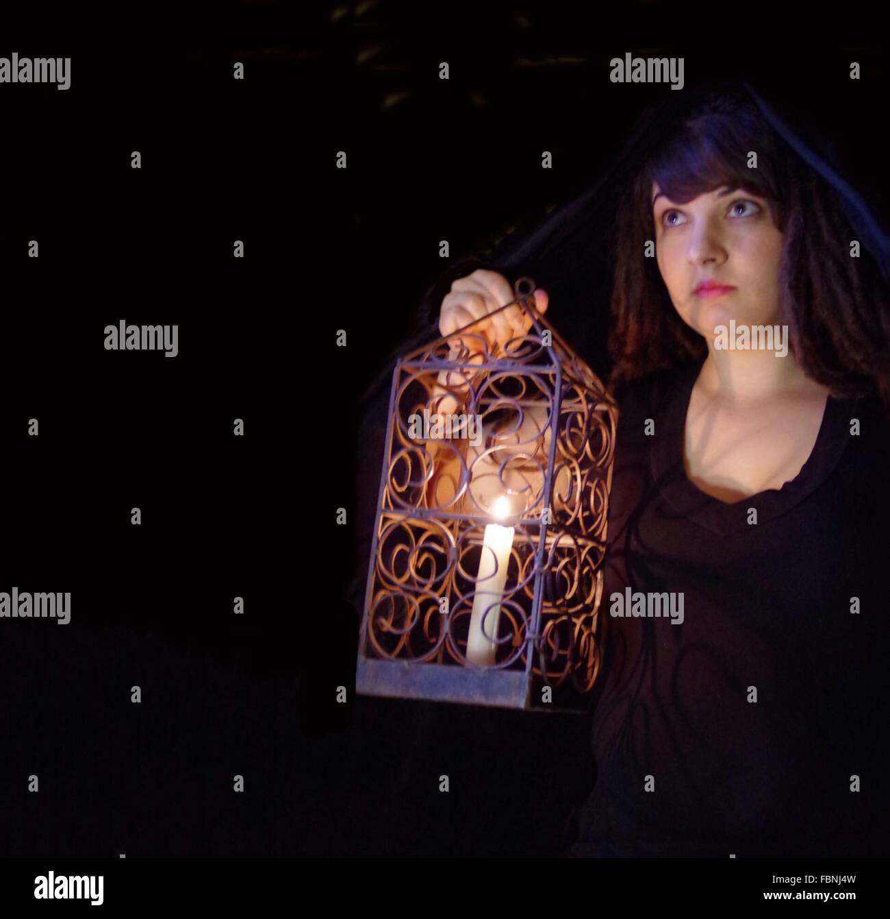 Woman And Lantern High Resolution Stock Photography and Images - Alamy