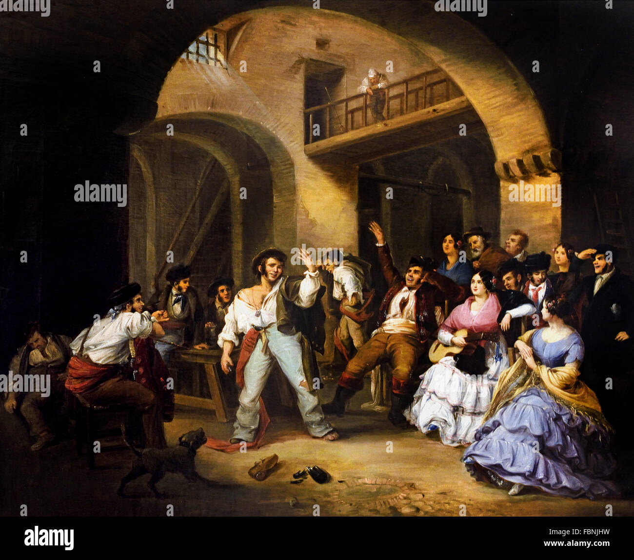A Drunkard at an Inn 1850 Manuel Cabral Aguado Bejarano Andalusia Spanish Spain Stock Photo