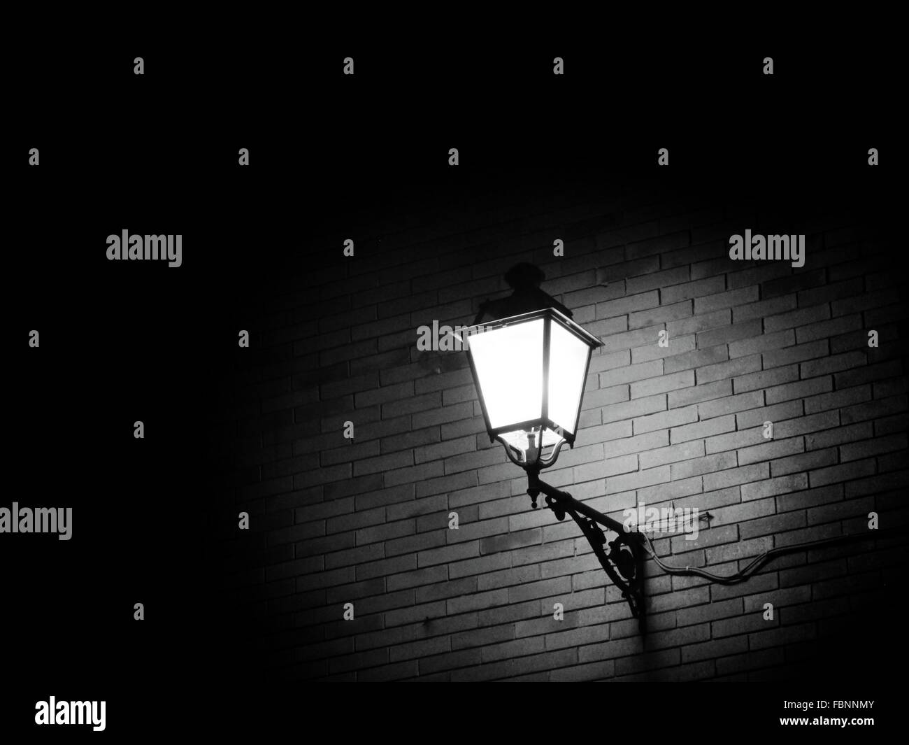 Illuminated Street Light Outside House At Night Stock Photo Alamy