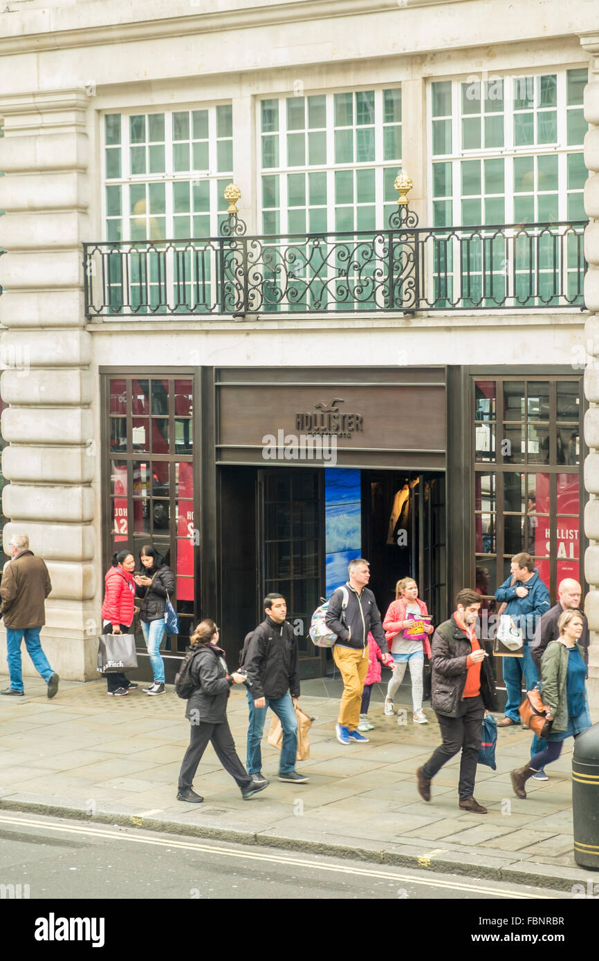 hollister flagship store, regent street, london, england Stock Photo