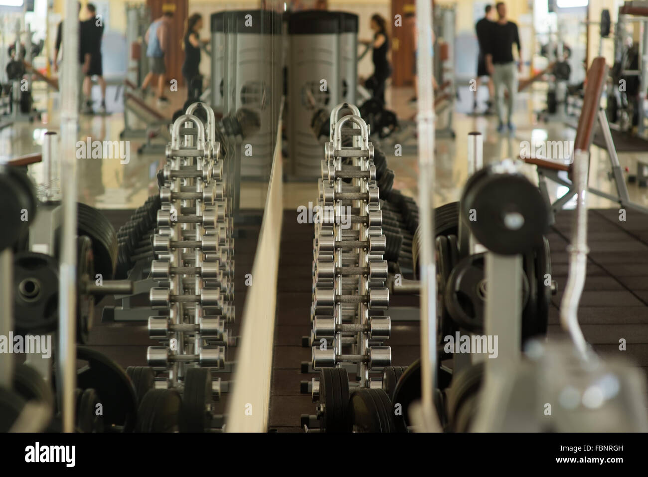 Set of dumbbells Stock Photo Alamy