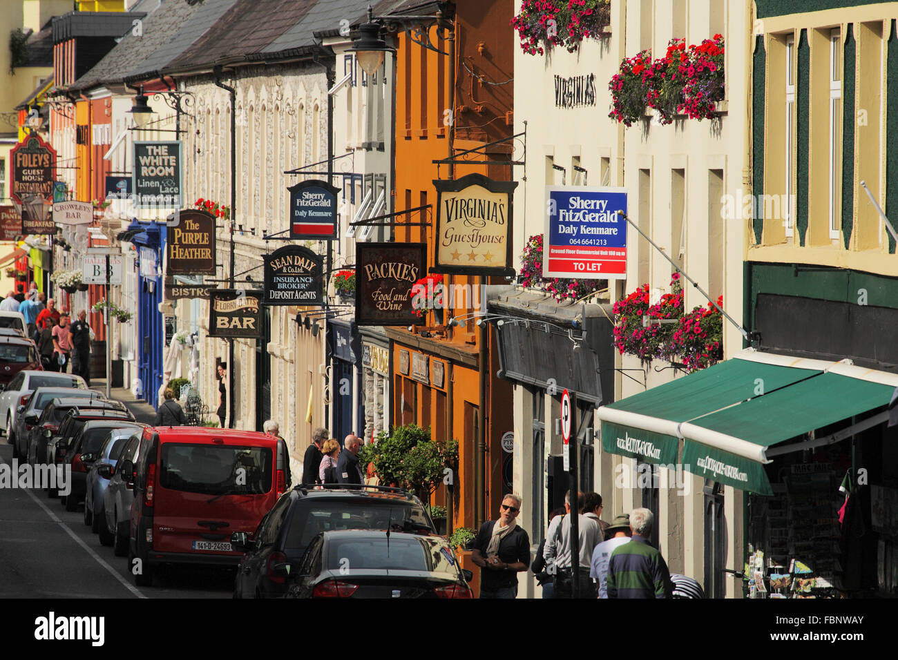Henry street in Kenmare, County Kerry, Ireland Stock Photo