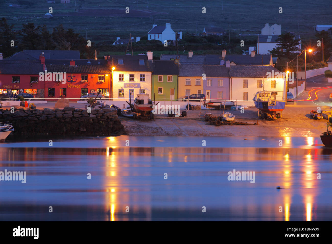 Portmagee from Valentia Island, County Kerry, Ireland Stock Photo