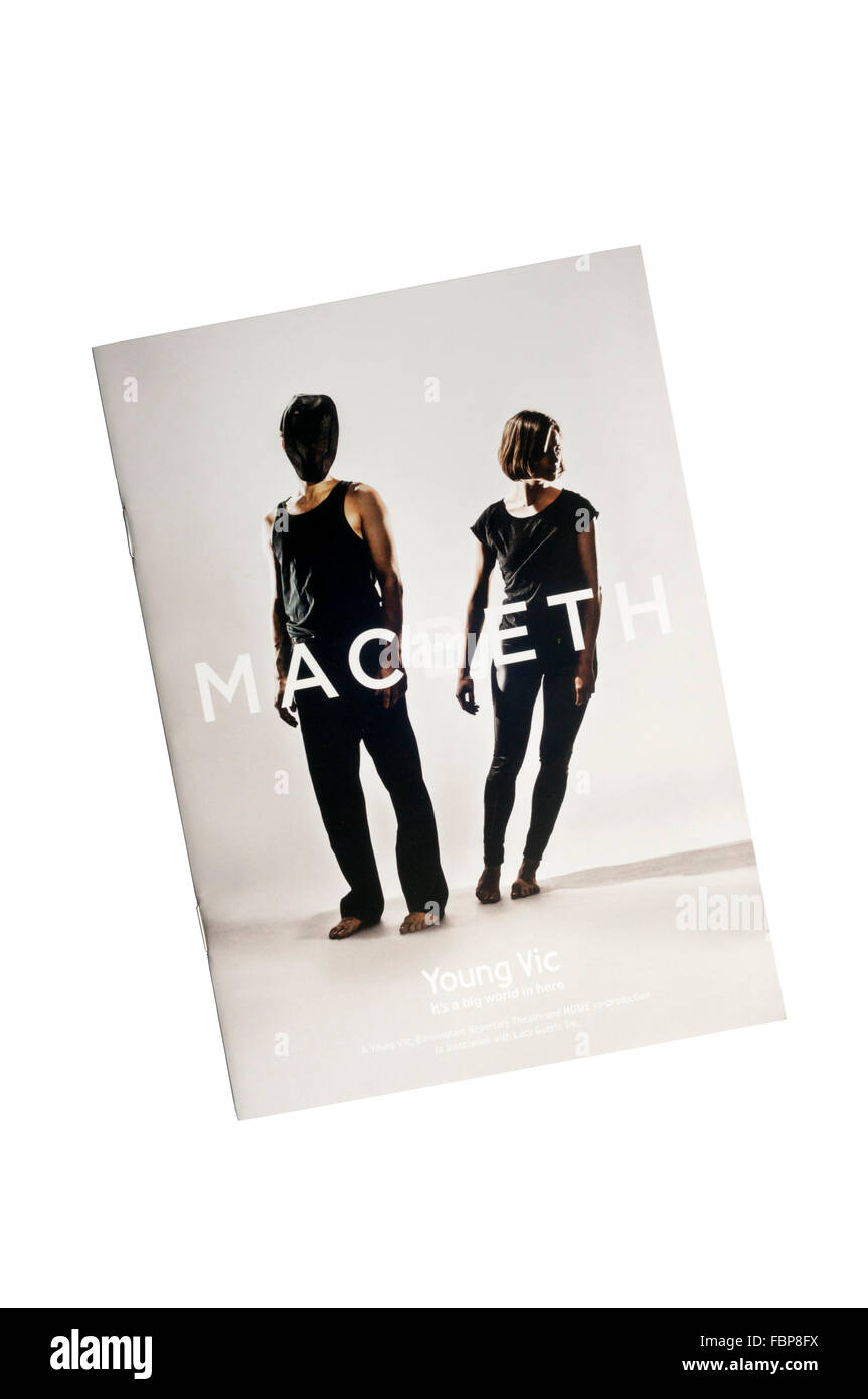 Programme for the 2015 production of Macbeth by William Shakespeare at the Young Vic Theatre. Stock Photo