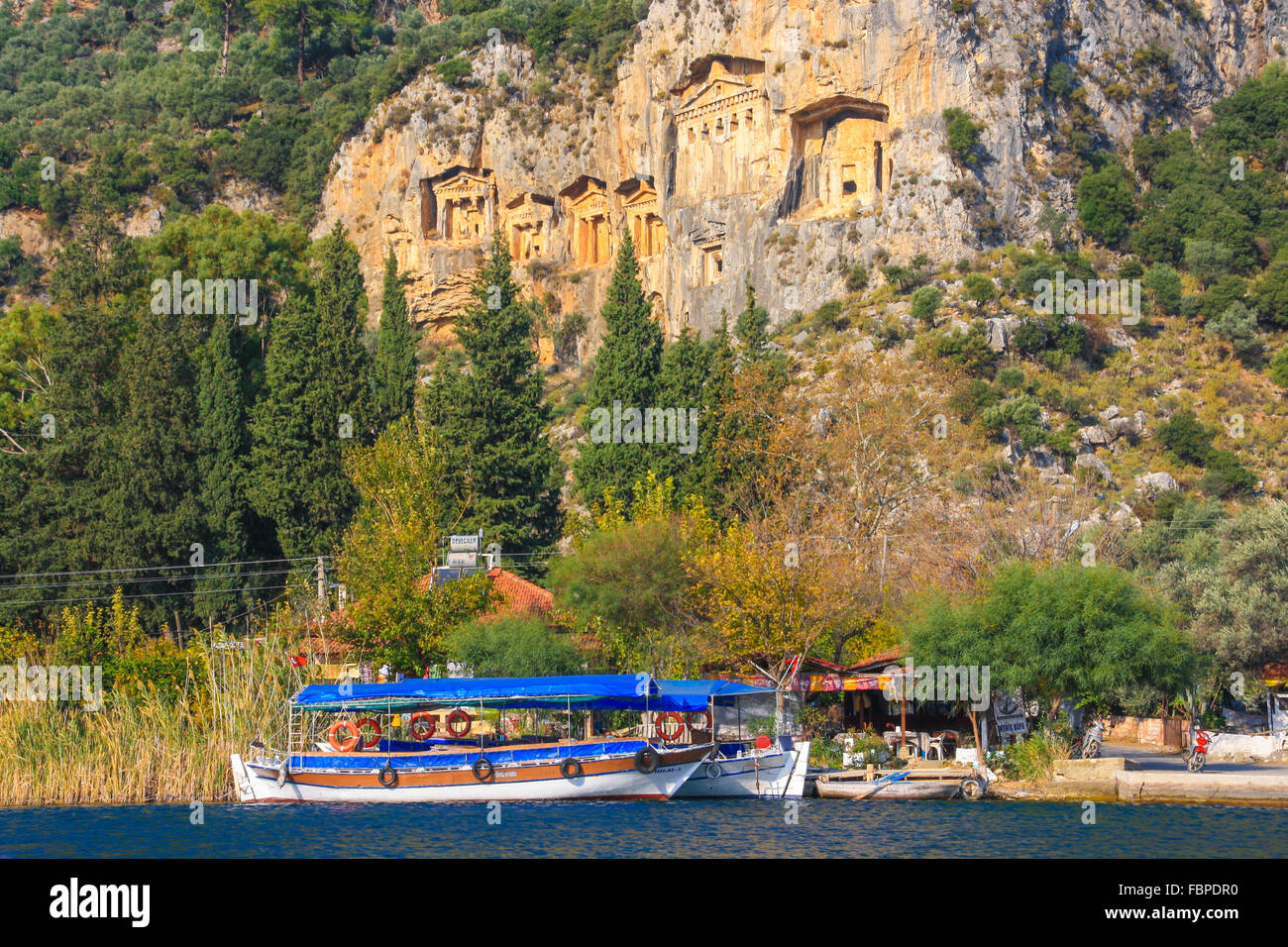 Lycian Tombs Cut In The Rock At Fethiye (Turquey). Tombeaux Lyciens ...