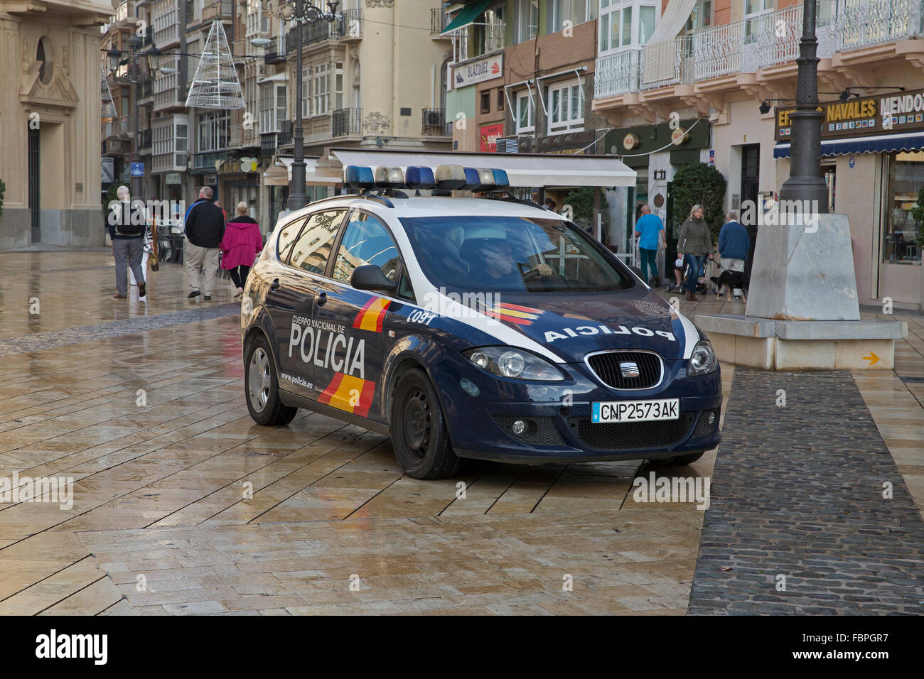Local police car in Cartagena Spain Stock Photo Alamy