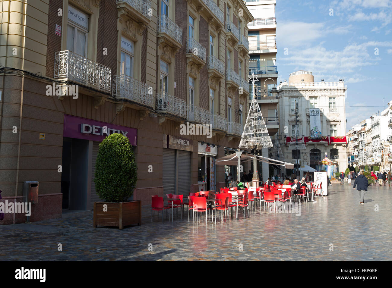 Shopping street in Cartagena Spain Stock Photo Alamy