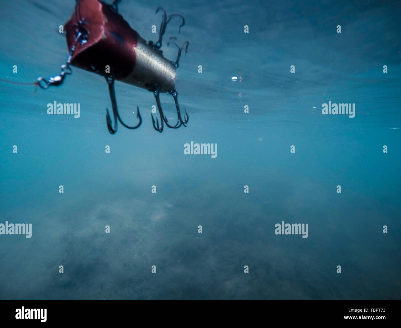 Fishing Lure Underwater View Stock Photo Alamy