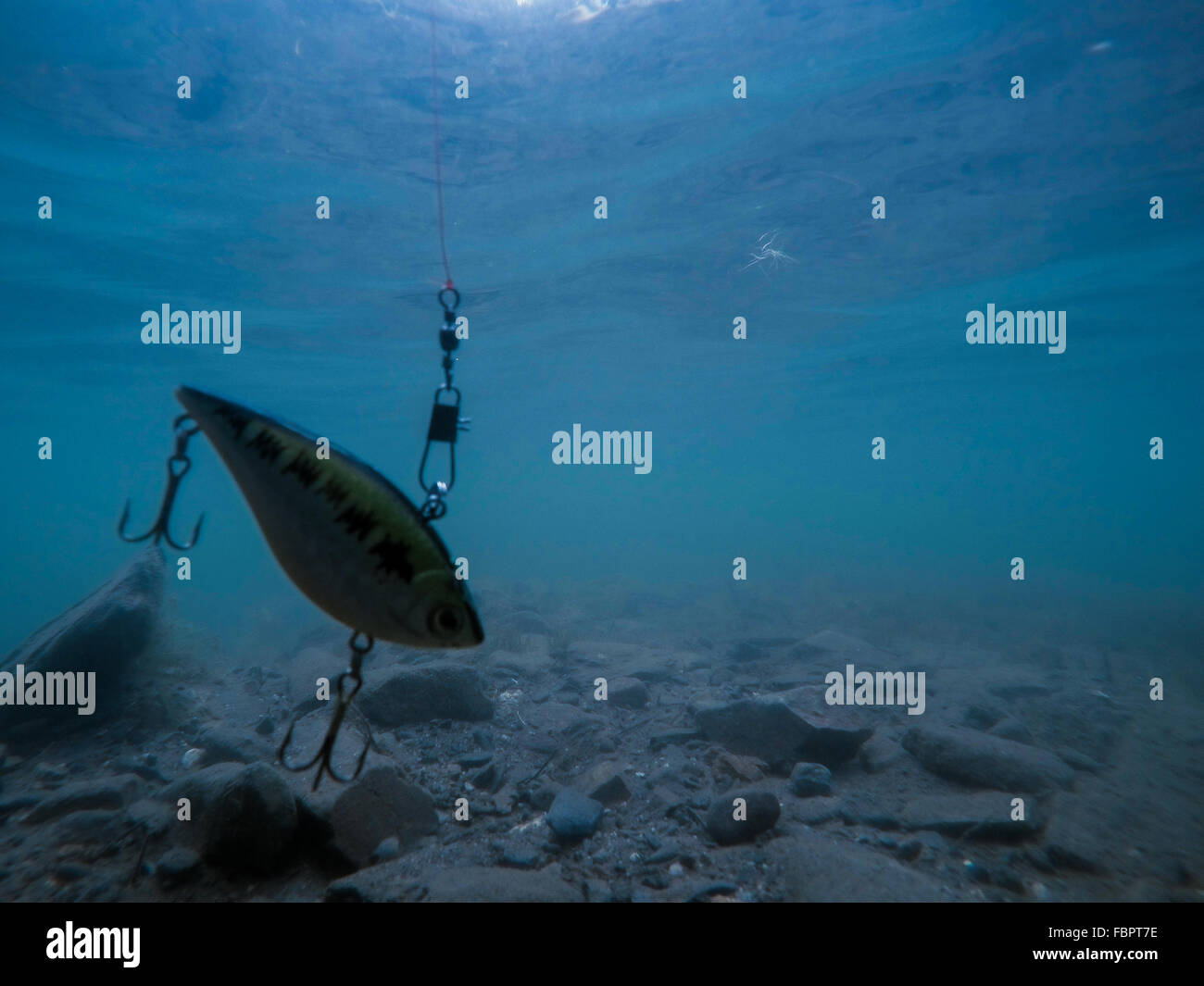 Fishing Lure Underwater View Stock Photo Alamy