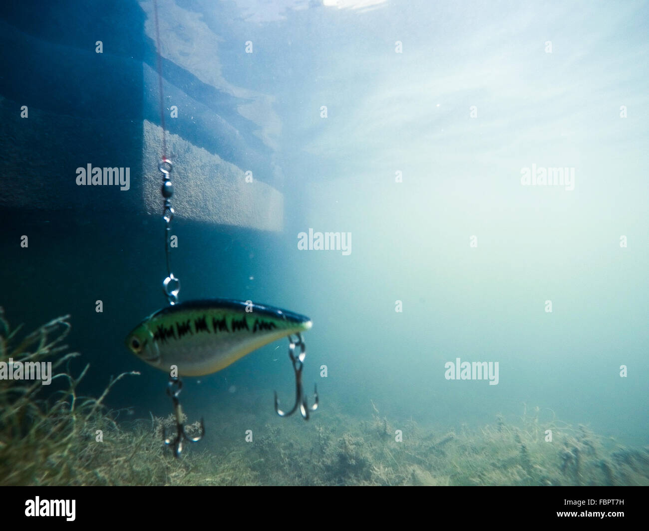 Fishing Lure Underwater View Stock Photo Alamy