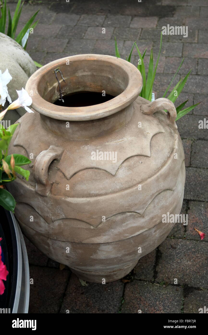 Vintage Ceramic flower pots Stock Photo