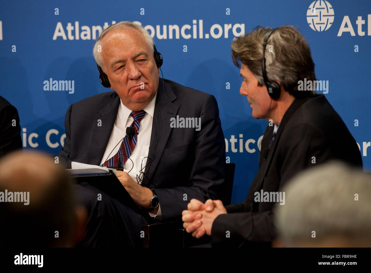 Ambassador Stephen Rapp, former US Ambassador at-Large-for War Crimes Issues, at Atlantic Council - Washington, DC USA Stock Photo