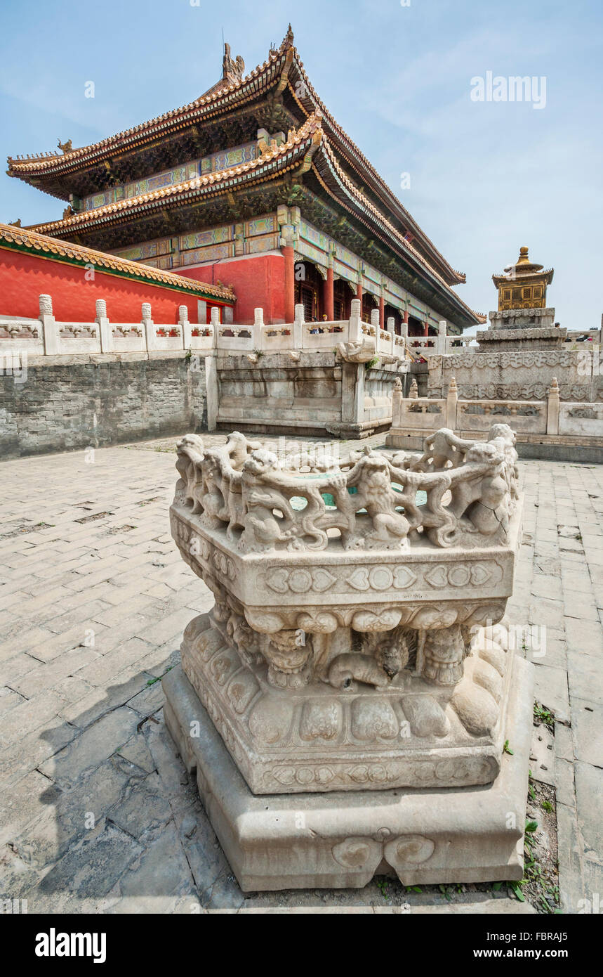 China, Beijing, The Forbidden City, Qian Qing Gong, Palace of Heavenly Purity Stock Photo