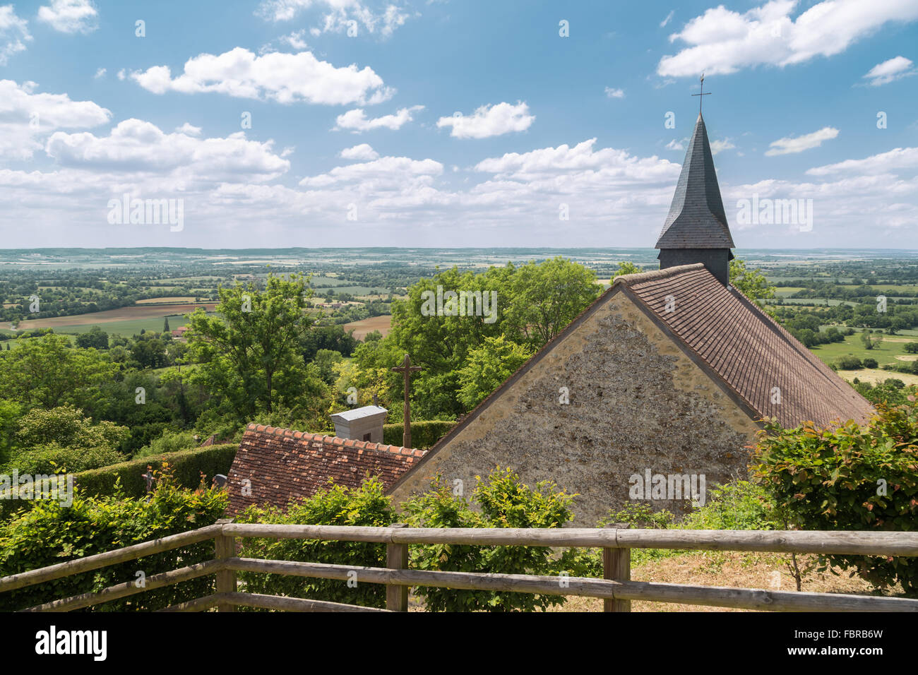 The church of Coudehard Orne (Eglise De Coudehard), on hill 262 high above the Falaise Pocket, Normandy, France Stock Photo