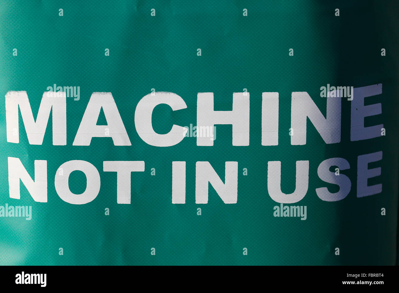 Non Use Machine Sticker Machine cover hi-res stock photography and images - Alamy
