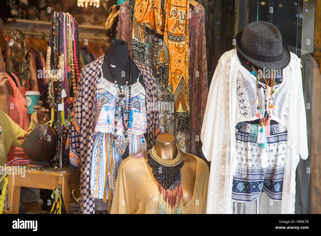 Byron bay Australia, womens dress shop selling clothes and jewellry that is popular in the town,new south wales,australia Stock Photo