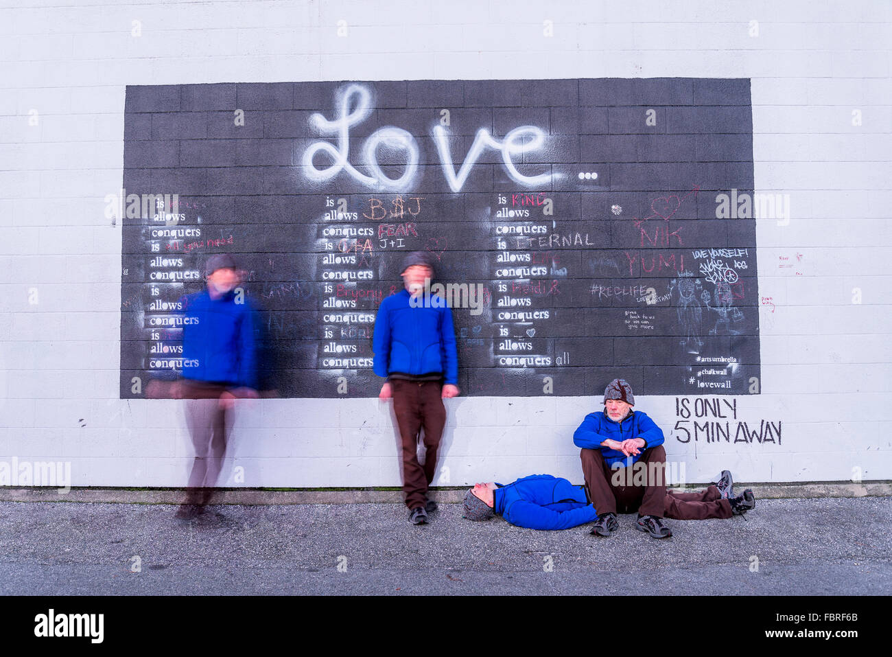 Love Conquers All Interactive Chalkboard Granville Island Vancouver 