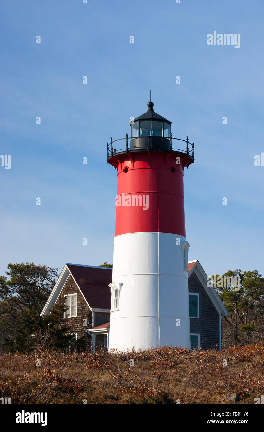 Nauset Light , a landmark lighthouse located along the Cape Cod
