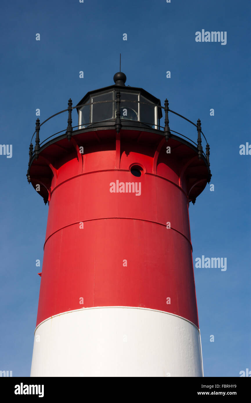 Nauset Light , a landmark lighthouse located along the Cape Cod National Seashore, in Eastham, Massachusetts, USA Stock Photo