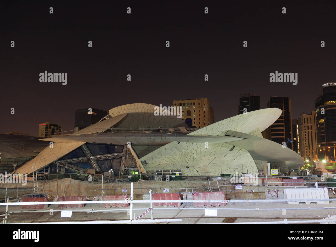 Qatar National Museum Construction Site Stock Photo